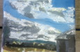 star, oil on board